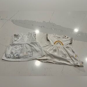 2 x girl dresses baby 6 months bunny